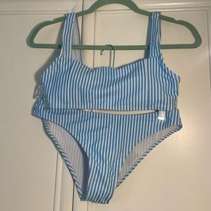 SHEIN striped bikini